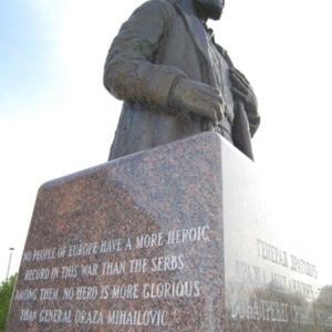 Mihailovich monument at St. Sava Serbian Orthodox Church, Broadview, OH April 29, 2012 A. Rebic.jpg