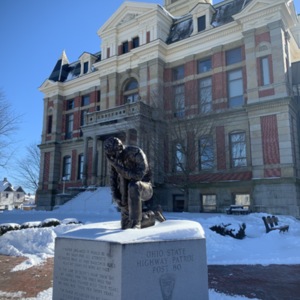 Union County Law Enforcement Memorial with Courthouse