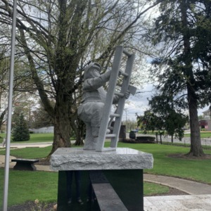 Marion County Firefighters Memorial Close-Up Side View