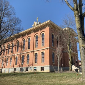 Distant View of Lady Justice, Historic Delaware County Courthouse
